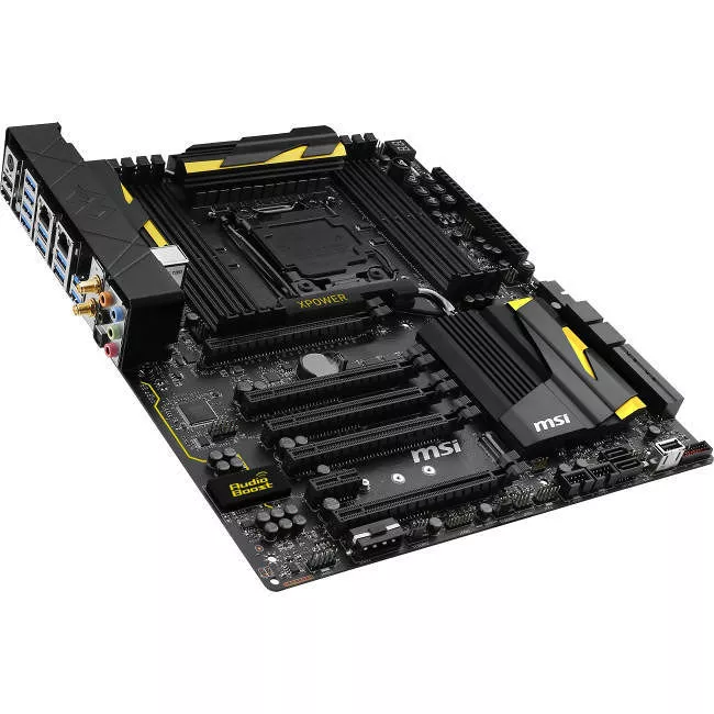 MSI X99A XPOWER AC Desktop Motherboard - 1x Socket LGA 2011-v3 - Intel X99 - 8x DDR4 - RAID - 1x M.2 - 5x PCIe x16 - Wi-Fi - 2x RJ-45 - EATX