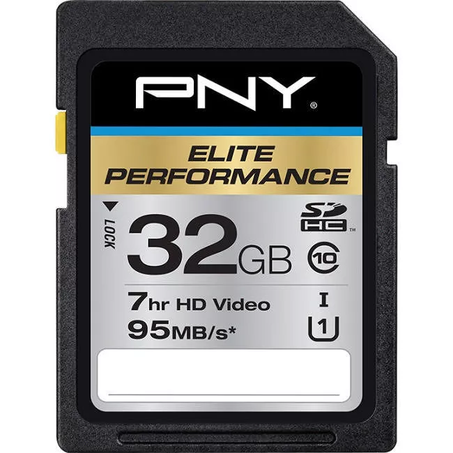 PNY P-SDH32U195-GE Elite Performance 32 GB Class 10/UHS-I (U1) SDHC