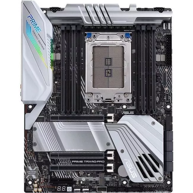 ASUS PRIME TRX40-PRO Desktop Motherboard - 1x Socket sTRX4 - AMD TRX40 - 8x DDR4 - RAID - 4x M.2 - 3x PCIe x16 - 1x RJ-45 - ATX