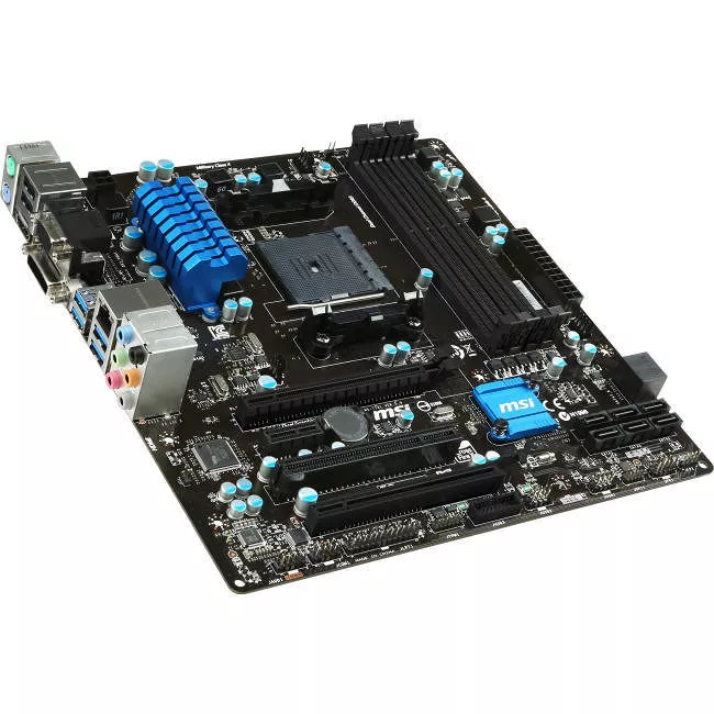 MSI A88XM-E45 V2 Desktop Motherboard - 1x Socket FM2+ - AMD A88X - 4x DDR3 - RAID - 2x PCIe x16 - Micro ATX