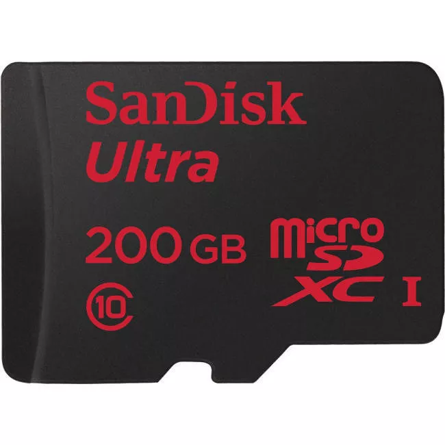 SanDisk SDSDQUAN-200G-A4A Ultra 200 GB microSDXC Class 10 UHS-I with Adapter