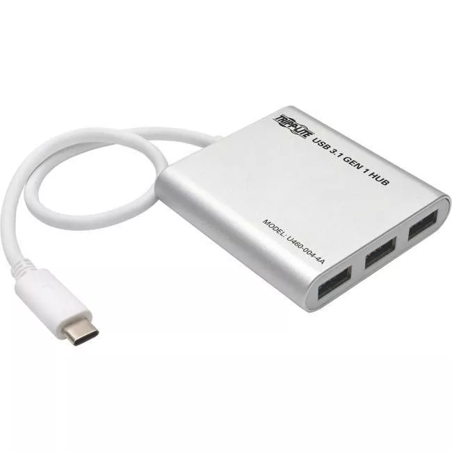 Tripp Lite U460-004-4A 4-Port USB 3.1 USB-C to USB-A Hub w/ USB-C Charging Port 5 Gbps