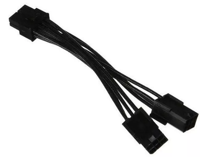 EVGA W000-00-000143 8-pin PCIE (male) to 2 x 6-pin PCIE (female)  power adapter