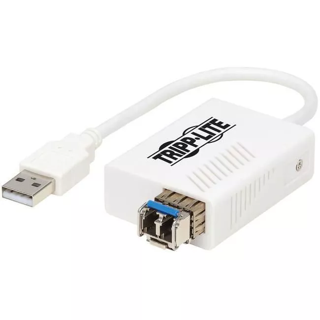 Tripp Lite U236-SMF-LC USB 2.0 Ethernet Adapter - 10/100 Mbps 100Base-FX LC Singlemode Fiber White