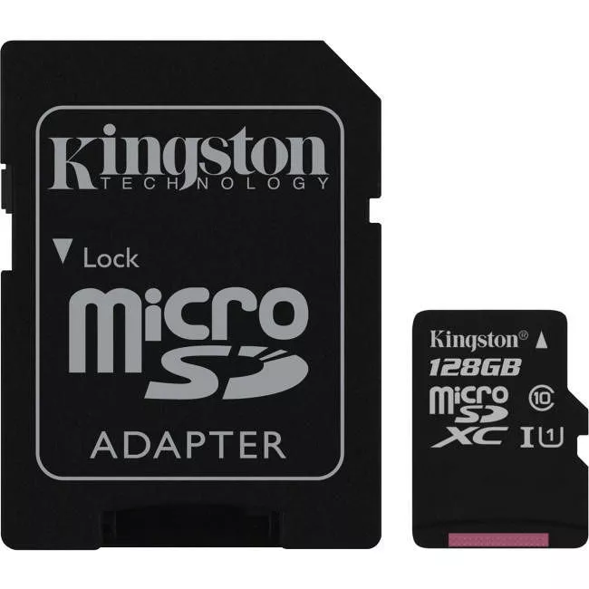 Kingston SDCA3/128GB 128 GB Class 10/UHS-I (U3) microSDXC