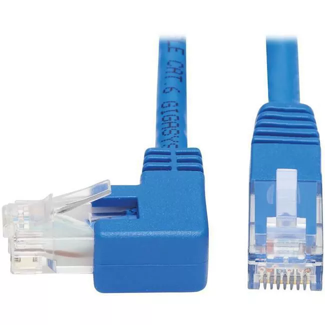 Tripp Lite N204-020-BL-LA Eaton Tripp Lite Series Left-Angle Cat6 Gigabit Molded UTP Ethernet Cable (RJ45 Left-Angle M to RJ45 M), Blue, 20 ft. (6.09 m)