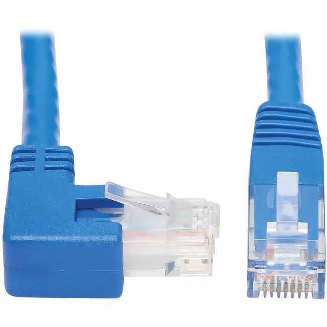 Tripp Lite N204-020-BL-RA Eaton Tripp Lite Series Right-Angle Cat6 Gigabit Molded UTP Ethernet Cable (RJ45 Right-Angle M to RJ45 M), Blue, 20 ft. (6.09 m)