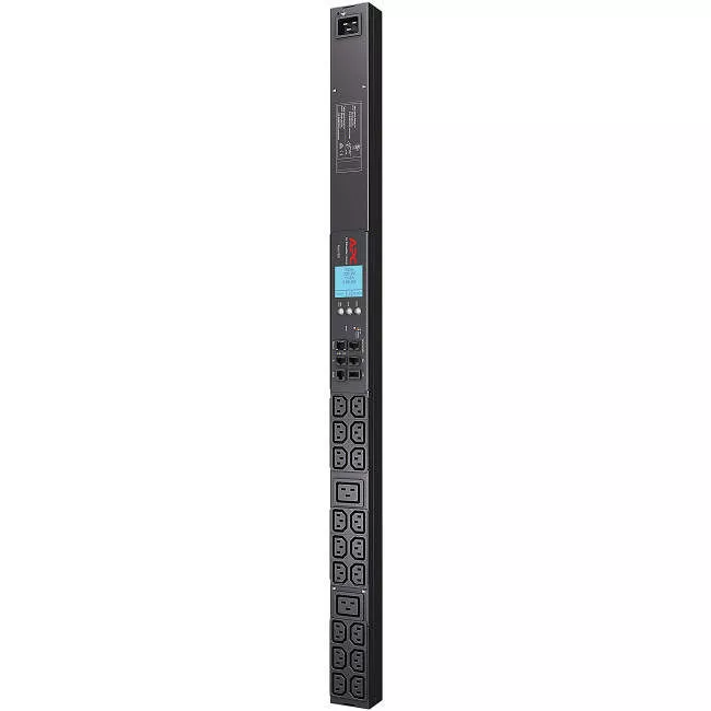 APC AP8858NA3 Rack PDU 2G, Metered, ZeroU, 20A, 208V, (18) C13 & (2) C19, L620 Cord