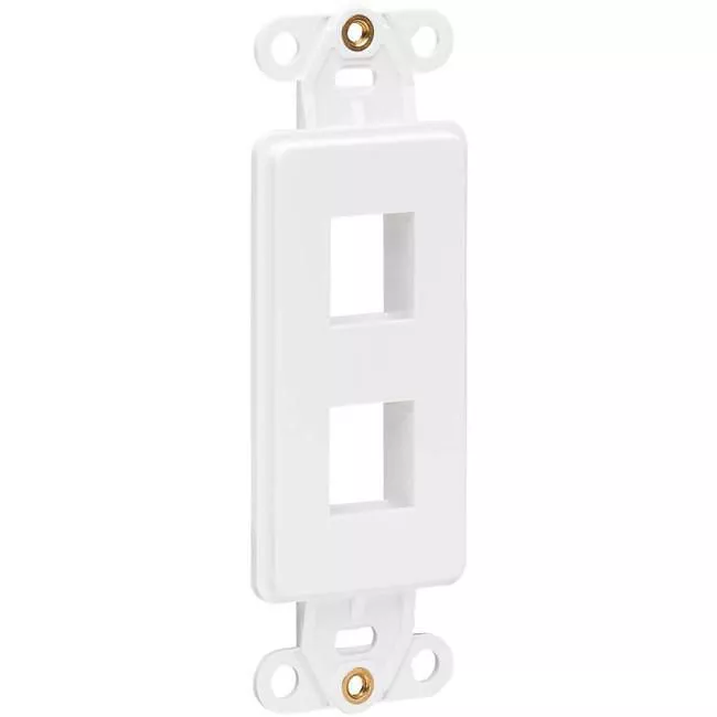 Tripp Lite N042D-002V-WH Center Plate Insert, Decora Style - Vertical, 2 Ports