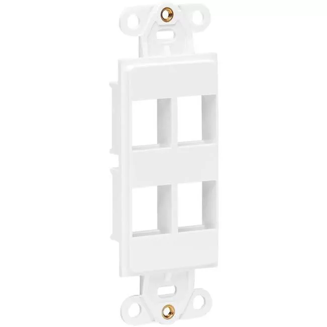 Tripp Lite N042D-004V-WH Center Plate Insert, Decora Style - Vertical, 4 Ports