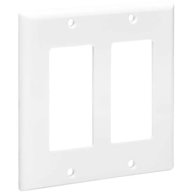 Tripp Lite N042D-200-WH Double-Gang Faceplate, Decora Style - Vertical, White
