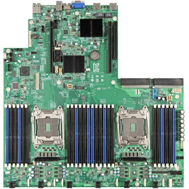 Intel S2600WT2 Server Motherboard - 2x Socket LGA 2011-v3 - Intel 24x DDR4 - RAID - 2x RJ-45 - Proprietary Form Factor