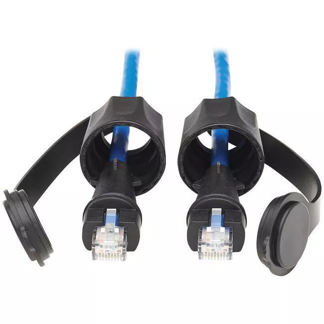 Tripp Lite N200P-016BL-IND Eaton Tripp Lite Series Industrial Cat6 UTP Ethernet Cable (RJ45 M/M), 100W PoE, CMR-LP, IP68, Blue, 16 ft. (4.88 m)