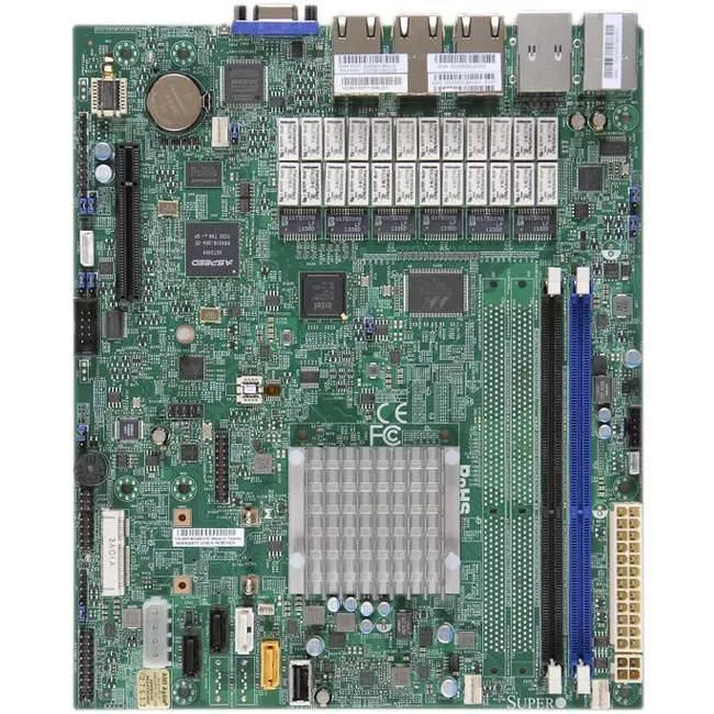 Supermicro MBD-A1SRM-LN7F-2358-O Server Motherboard - Socket BGA-1283 - Intel 2x DDR3 - 7x RJ-45 - Micro ATX