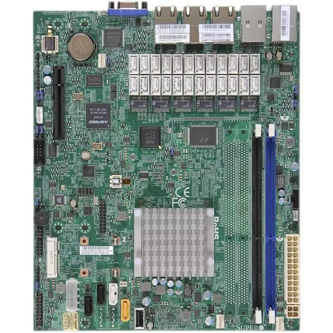 Supermicro MBD-A1SRM-LN7F-2358-B Server Motherboard - Socket BGA-1283 - Intel 2x DDR3 - 7x RJ-45 - Micro ATX
