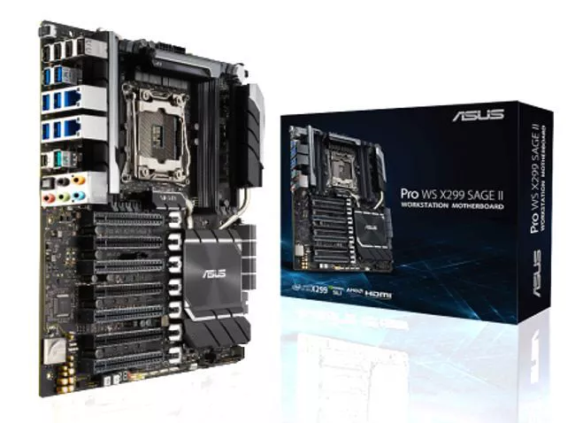 ASUS PRO WS X299 SAGE II Workstation Motherboard - 1x Socket R4 LGA-2066 - Intel X299 - 8x DDR4 - RAID - 2x M.2 - 7x PCIe x16 - 2x RJ-45 - SSI CEB