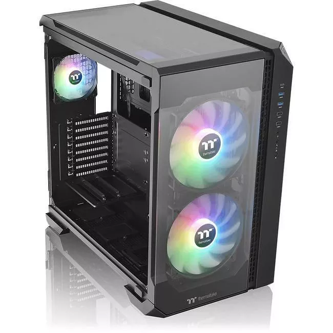 Thermaltake CA-1Q6-00M1WN-00 View 51 - 4mm Tempered Glass Swing-Out Side Panels