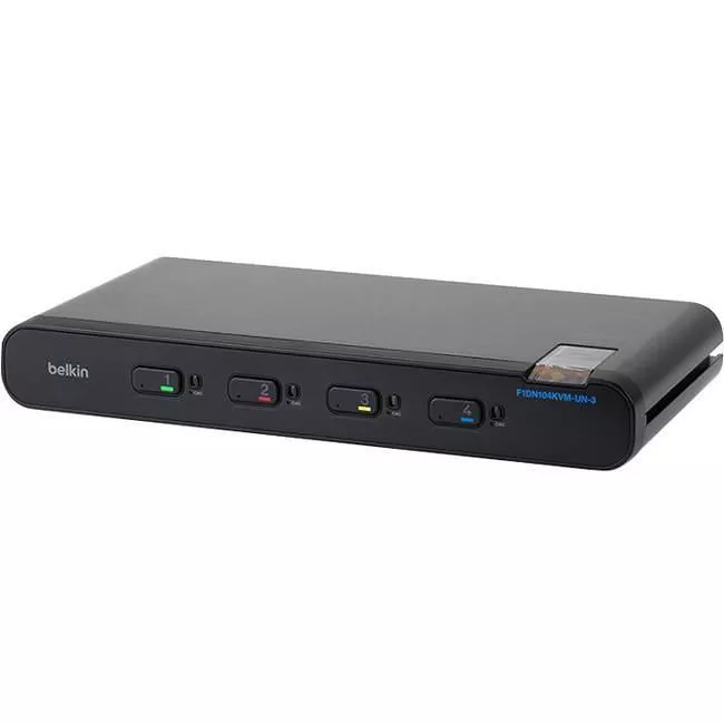 Belkin F1DN104KVM-UN-3 Universal Secure KVM Switch, 4 Port, Single Head