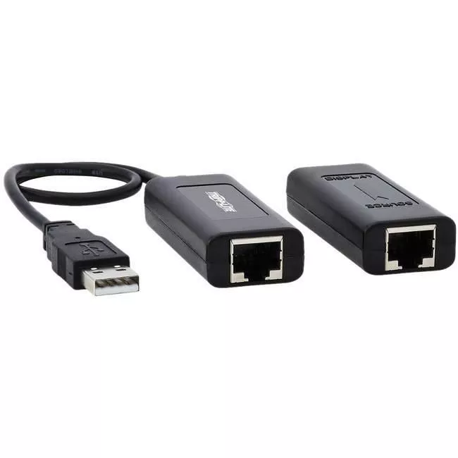 Tripp Lite B203-101-POC 1-Port USB over Cat5/Cat6 Extender Kit with Power over Cable - USB 2.0 Up to 164.04 ft. (50M) Black