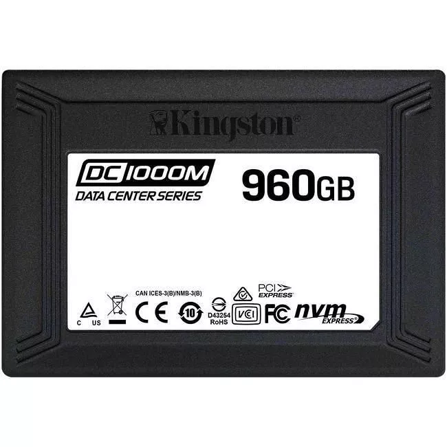 Kingston SEDC1000M/960G DC1000M 960 GB U.2 2.5" 15 mm PCIe NVMe Gen 3 x4 SSD