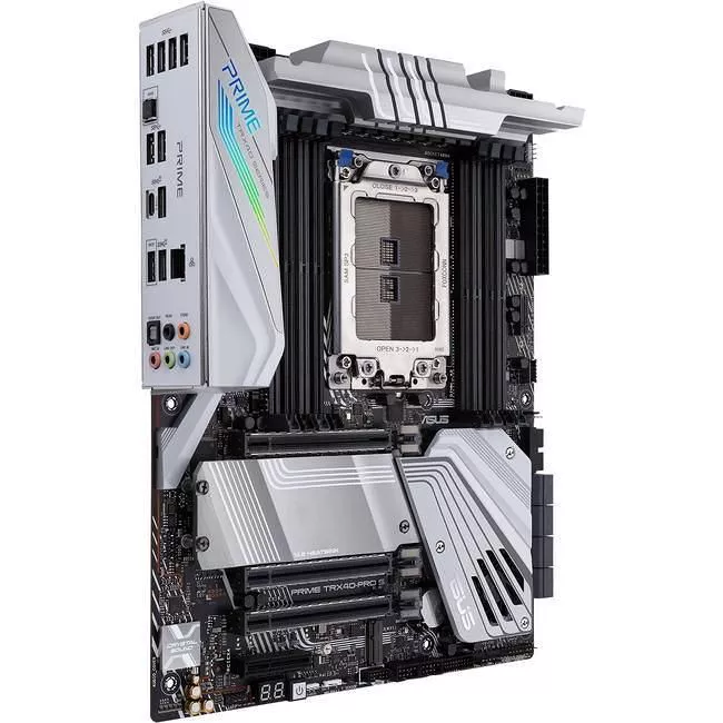 ASUS PRIME TRX40-PRO S Desktop Motherboard - 1x Socket sTRX4 - AMD TRX40 - 8x DDR4 - RAID - 4x M.2 - 3x PCIe x16 - 1x RJ-45 - ATX