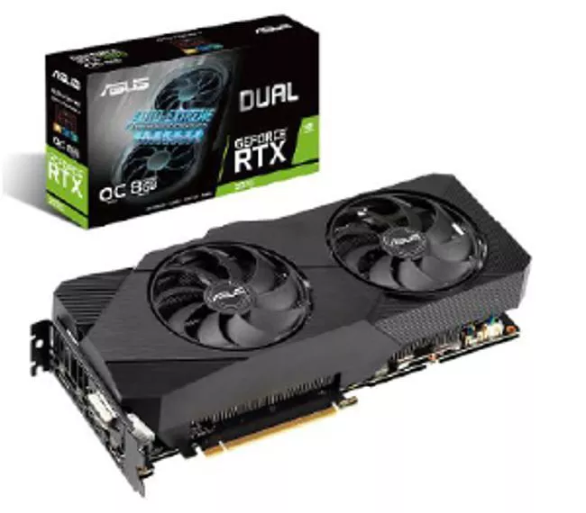 ASUS DUAL-RTX2070-O8G-EVO-V2 NVIDIA GeForce RTX 2070 EVO V2 OC Ed. 8GB GDDR6 GPU