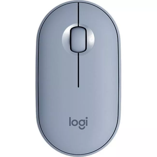 Logitech 910-005773 Blue Grey - Silent - Slim - M350 Pebble Wireless Mouse - Bluetooth or Receiver