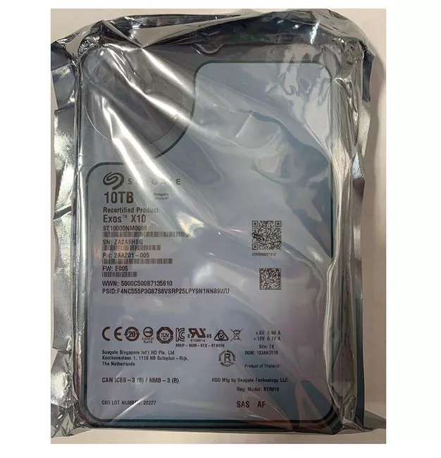 Seagate ST10000NM0096 Hard Drive - 10 TB - 256 MB - 3.5 - SAS - 7200