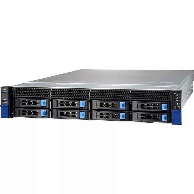 MiTAC B8251T83E8HR-2T-N-EDA Transport HX TN83-B8251 Barebone - 2U - 2x AMD EPYC 7002 - 8x 3.5" NVMe/SATA U.2 - 2x 10GbE - 1200 W - 4x GPU - 16x DDR4
