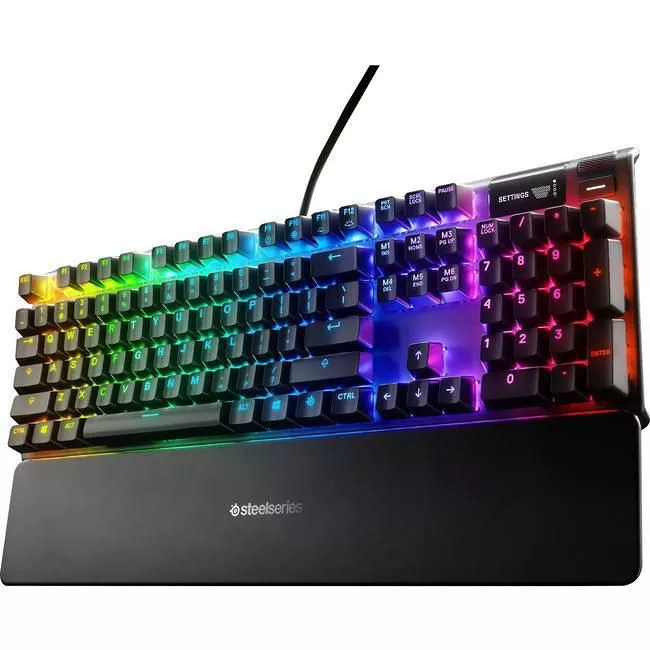 SteelSeries 64786 APEX 7 Brown - Mechanical Keyboard - OLED Display - Metal Frame - USB Passthrough