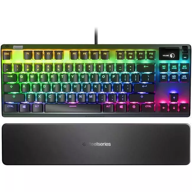SteelSeries 64636 Apex 7TKLRed - Mechanical Keyboard - OLED Display - Metal Frame - USB Passthrough