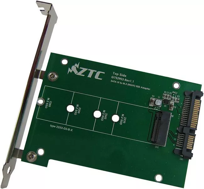 ZTC ZTC-AD001 Thunder Board M.2 NGFF SSD TO SATA III Board Adapter