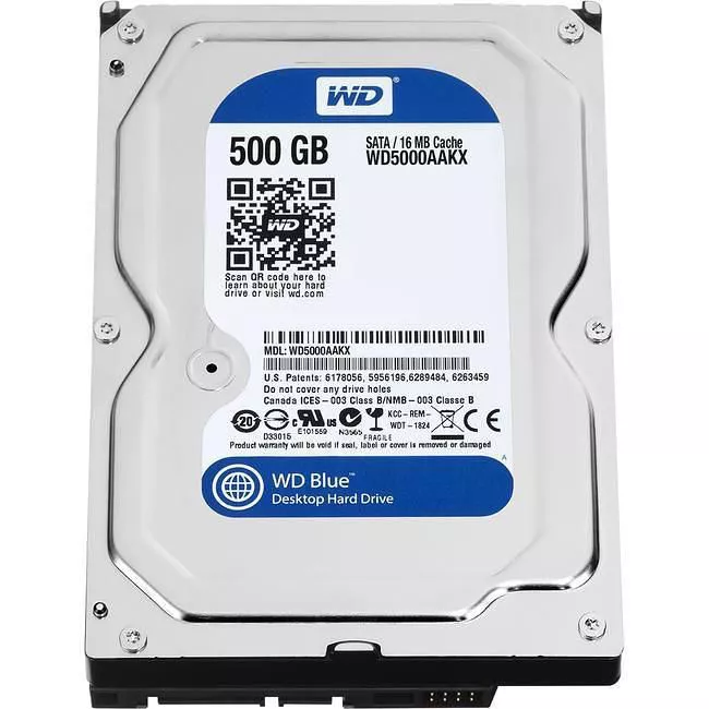 WD WD5000AAKX Blue Hard Drive - 500 GB - 16 MB - 3.5 - SATA - 7200