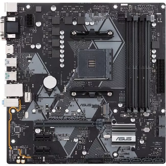 ASUS PRIME B450M-A/CSM Desktop Motherboard - 1x Socket AM4 - AMD B450 - 4x DDR4 - RAID - 1x M.2 - 1x PCIe x16 - Micro ATX