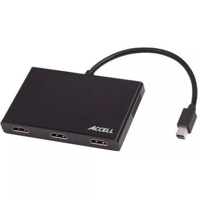 Accell K088B-009B UltraAV Mini DisplayPort 1.2 to 3 HDMI Multi-Display MST Hub, Retail Blister