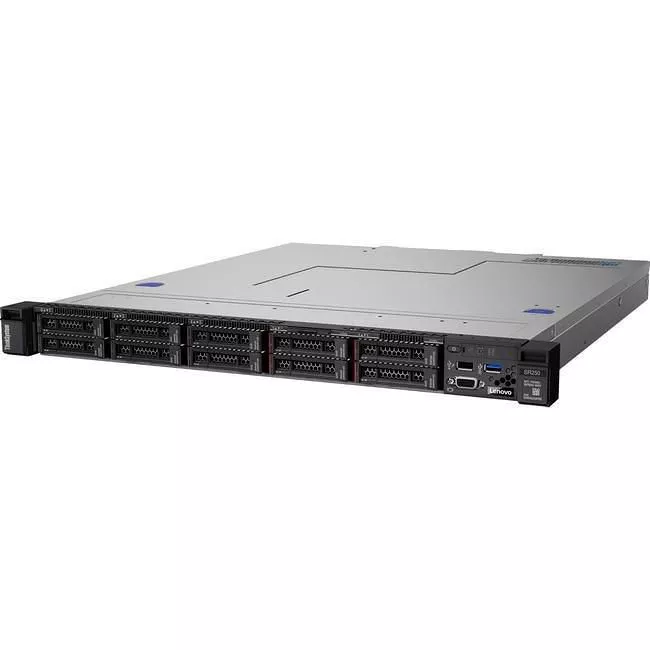 Lenovo 7Y51A04UNA ThinkSystem SR250 1U Rack Server - 8 GB RAM - SATA - 1 x Xeon E-2224