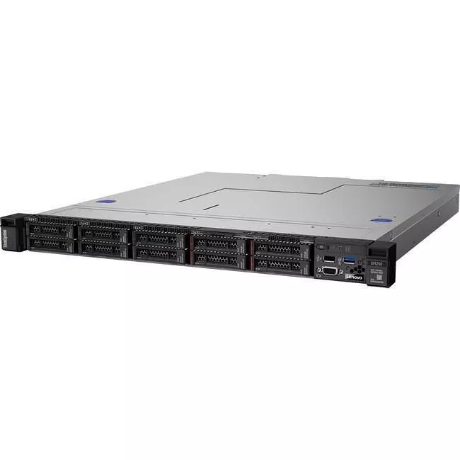 Lenovo 7Y51A04UNA ThinkSystem SR250 1U Rack Server - 1 x Xeon E-2224 - 8 GB RAM - SATA