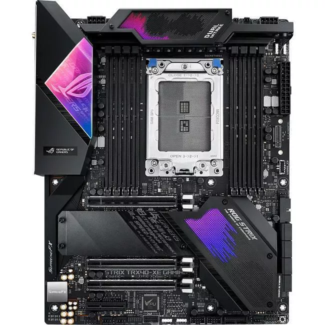 ASUS ROG STRIX TRX40-XE GAMING Desktop Motherboard - 1x Socket sTRX4 - AMD TRX40 - 8x DDR4 - RAID - 3x M.2 - 3x PCIe x16 - Wi-Fi - 1x RJ-45 - ATX