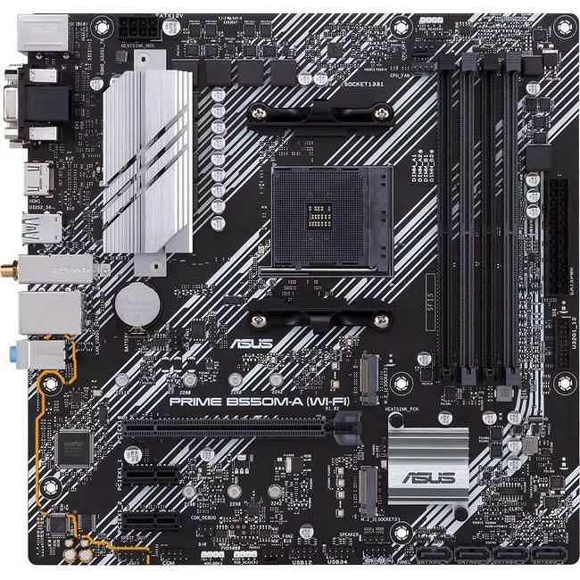 ASUS PRIME B550M-A (WI-FI) Desktop Motherboard - MAD B550 - AM4 - Micro ATX