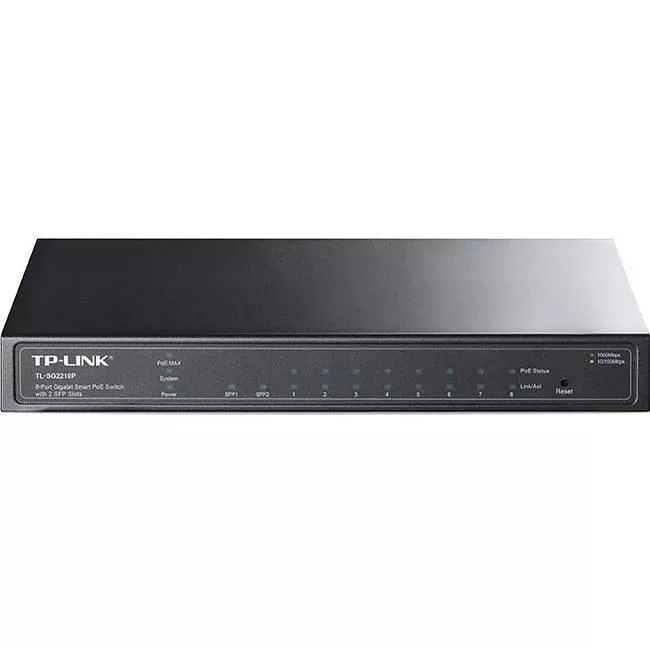 TP-LINK TL-SG2210P_V3 TL-SG2210P - JetStream 8-Port Gigabit Smart PoE+ Switch with 2 SFP Slots