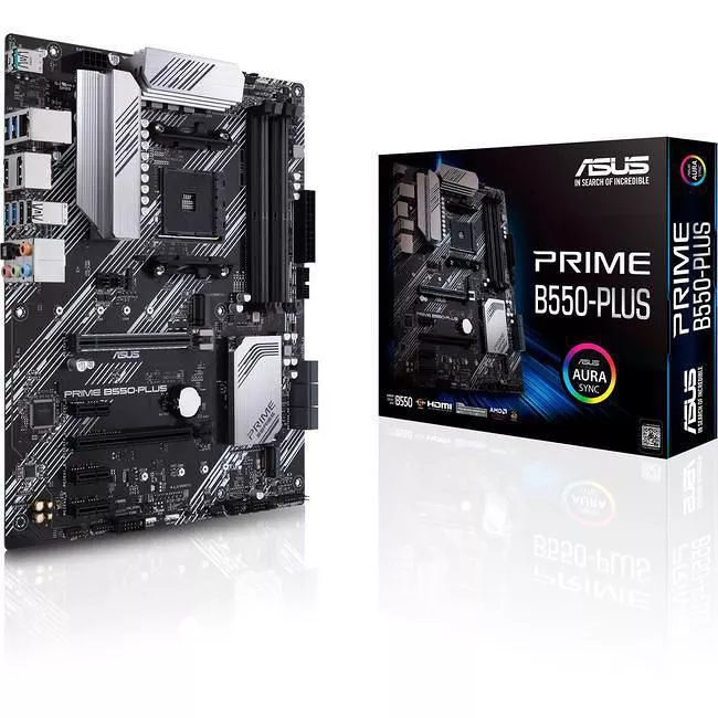 ASUS PRIME B550-PLUS 3rd Gen AMD® Ryzen™ processors next-generation speeds with PCIe 4.0 and 1Gb LAN