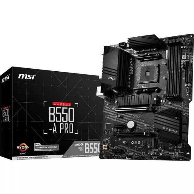 MSI B550APRO B550-A PRO - AMD AM4 - ATX - DDR4 - PCIe4.0 - M.2 - HDMI & DP