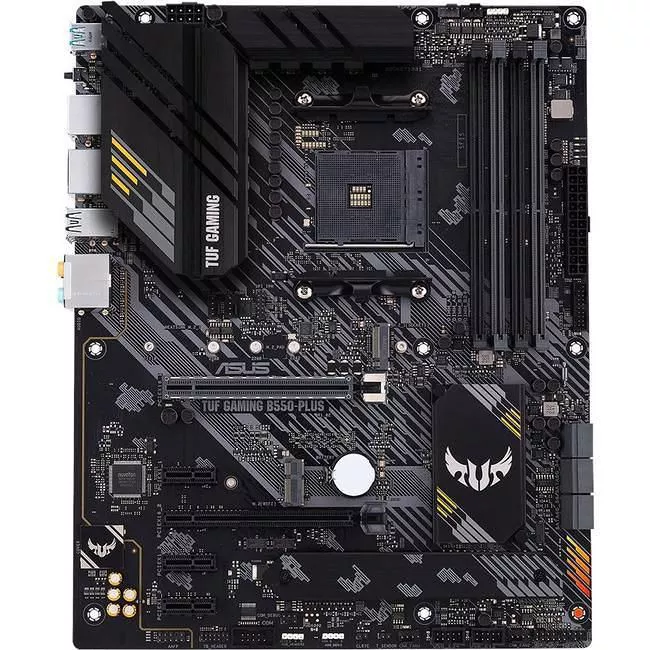 ASUS TUF GAMING B550-PLUS Desktop Motherboard - 1x Socket AM4 - AMD B550 - 4x DDR4 - RAID - 3x M.2 - 2x PCIe x16 - 1x RJ-45 - ATX