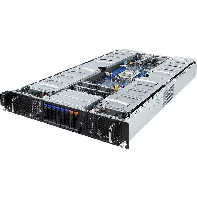 GIGABYTE G292-Z22 2U Rackmount Barebone - AMD EPYC 7002 Socket SP3 - 2+0 2200 W Platinum PSU