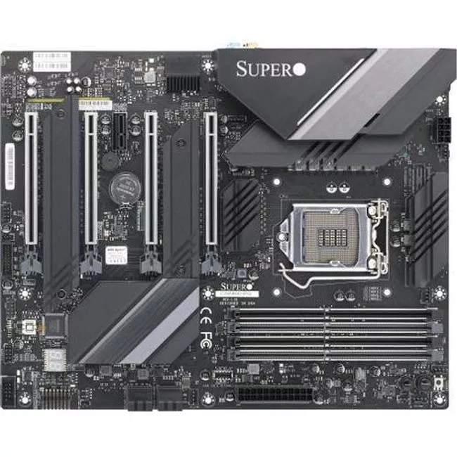 Supermicro MBD-C9Z490-PG-O Server Motherboard - 1x Socket LGA-1200 - Intel Z490 - 4x DDR4 - 3x M.2 - 4x PCIe x16 - ATX