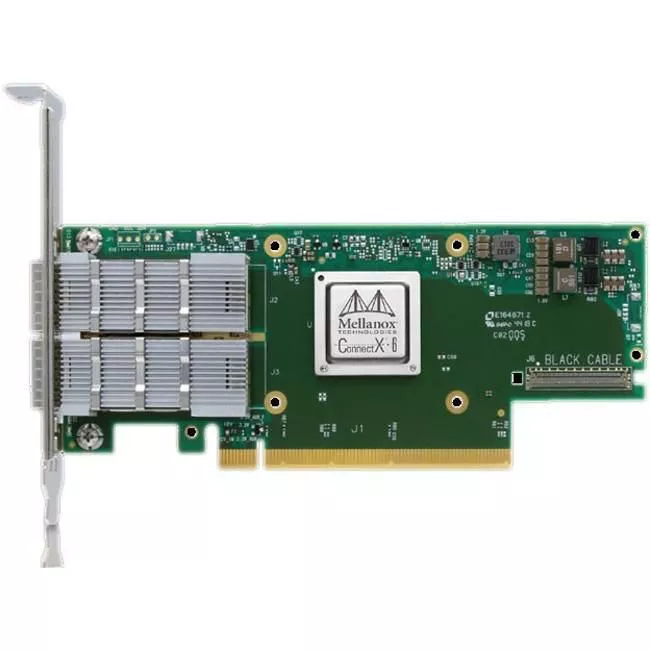 Mellanox MCX653436A-HDAI 2x Port ConnectX-6 VPI Card - InfiniBand - QSFP56 - 200 GbE - HDR100