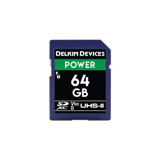 Delkin DDSDG200064G Power UHS-II (U3/V90) SD Memory Card (64GB)