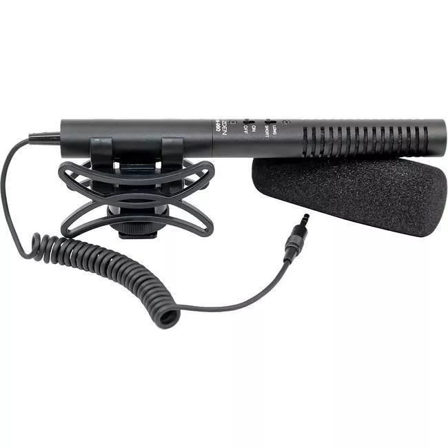Azden SGM-990+I 2-Position Shotgun Mic with TRRS Adapter for iOS