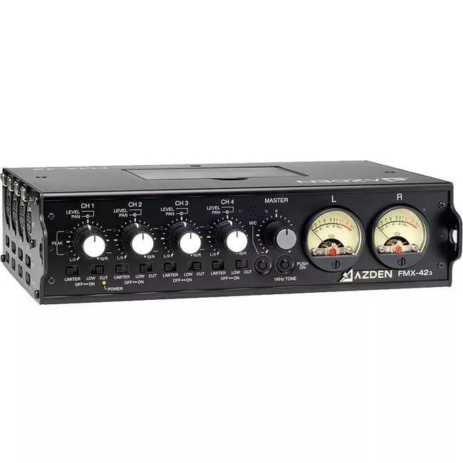 Azden FMX-42A 4-Channel Portable Mixer with 10-Pin Output