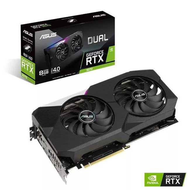 ASUS DUAL-RTX3070-8G GeForce RTX™ 3070 Graphic Card - 8 GB GDDR6 - PCIe 4.0 - 2.7 Slots